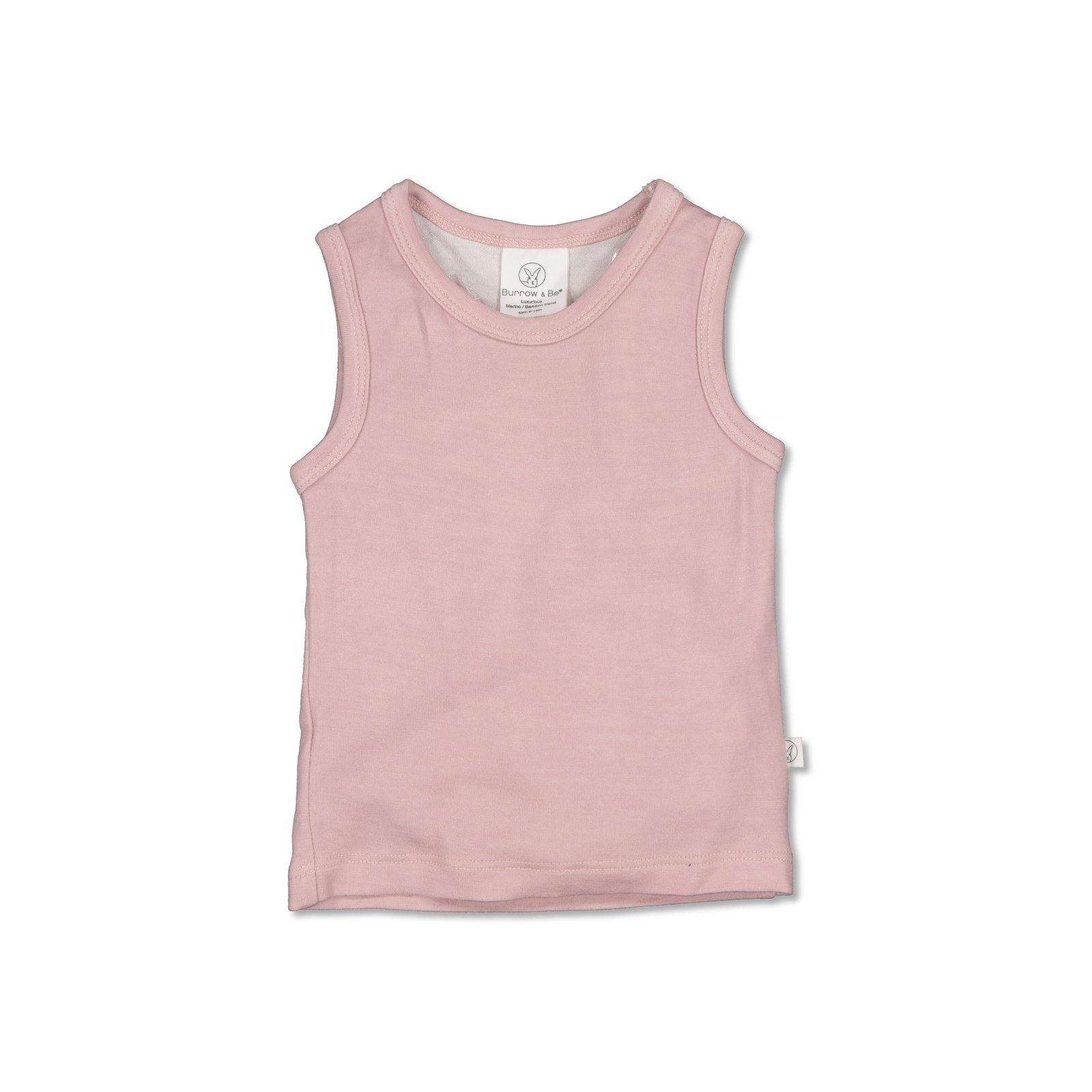 Merino Bamboo Singlet Dusty Rose