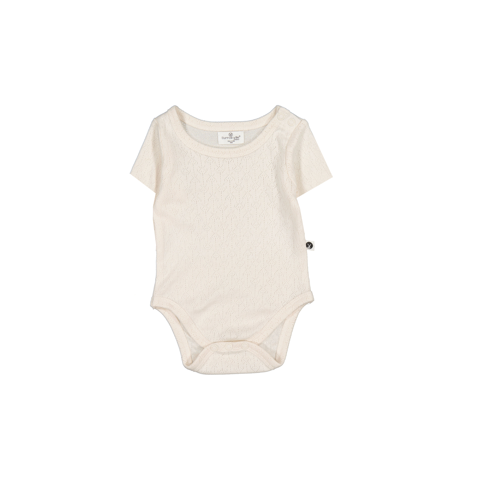 Pointelle Short sleeve body suit - Riverstone