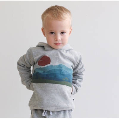 Grey Melange Mountain Hoodie