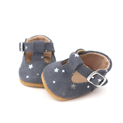 Leather Doll T Bar Shoes - Starry Night