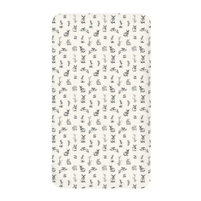 Fitted Cot Sheet - Almond Burrowers