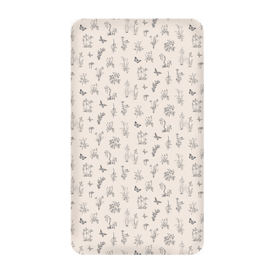 Fitted Cot Sheet - Blush Meadow