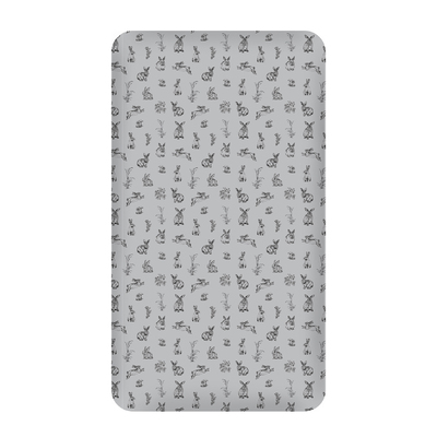 Fitted Cot Sheet - Grey Burrowers