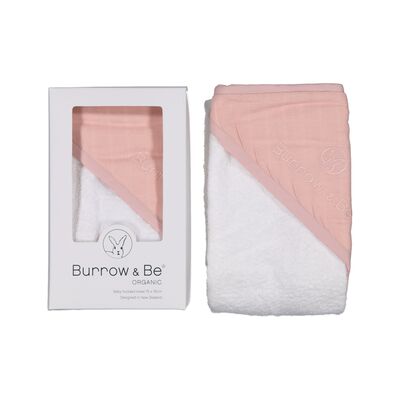 Baby hooded towel [colour: Dusty Rose]
