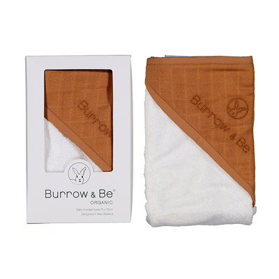 Baby hooded towel Rust