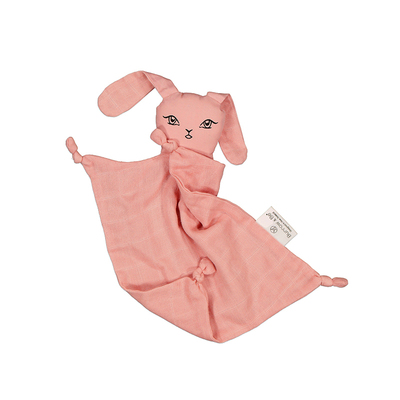 Muslin bunny comforter - Tan Rose