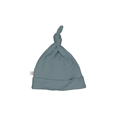 Merino/Bamboo Top Knot Hat - Storm