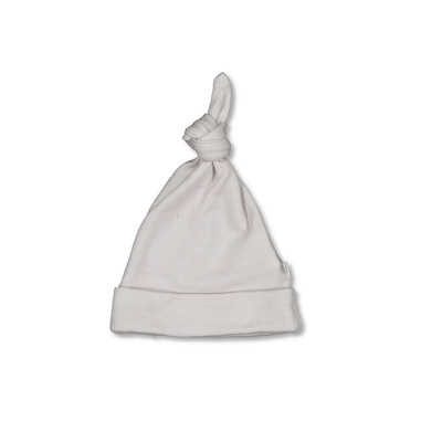 Merino/Bamboo Top Knot Hat - Pebble