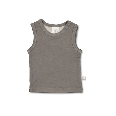 Merino/Bamboo Singlet - Steel