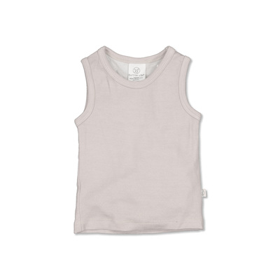 Merino/Bamboo Singlet - Pebble