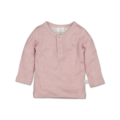 Henley Merino/Bamboo Top - Dusty Rose