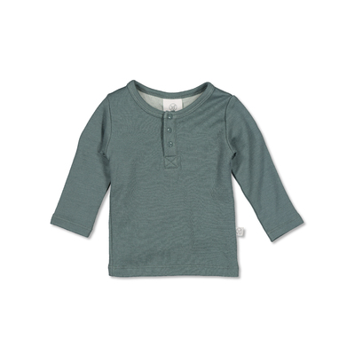 Henley Merino/Bamboo Top - Storm