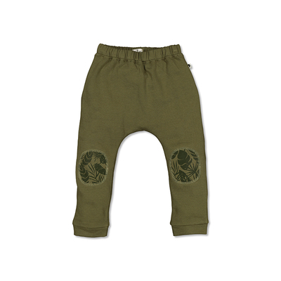 Earth Green drop crotch pants