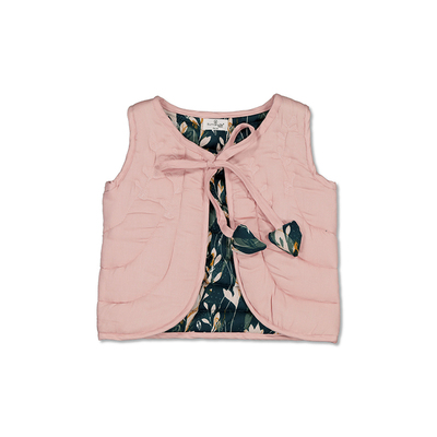 Girls Vest - Flux and Dusty Rose