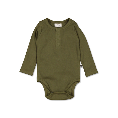 Henley Rib Bodysuit - Olive