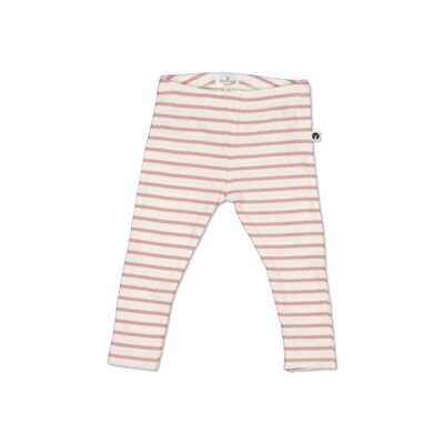 Rose stripe rib leggings