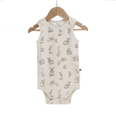 Almond Burrowers singlet onesie