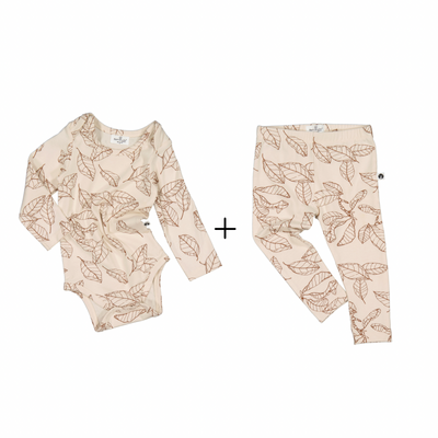 Leaves Bodysuit and leggings set