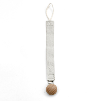 Leather pacifier clips - Cloud