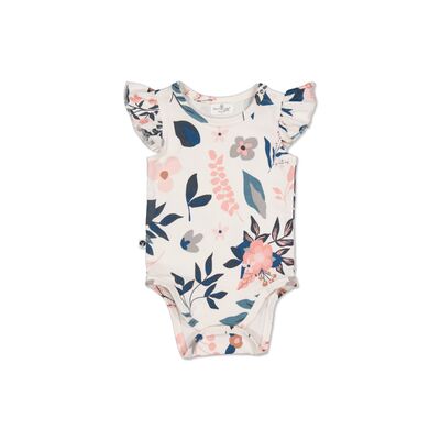 White flutter sleeve shop onesie