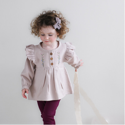 Hazel Blouse - Herringbone Misty Lavender