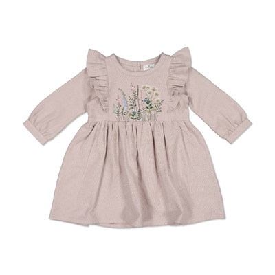 Hazel Dress- Herringbone Misty Lavender