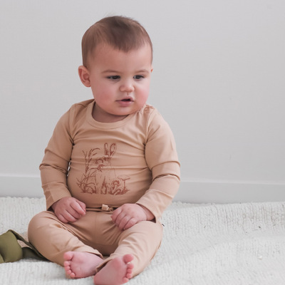 Baxter Long Sleeve bodysuit - Latte