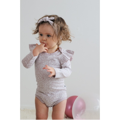 Floria Long sleeve flutter Bodysuit