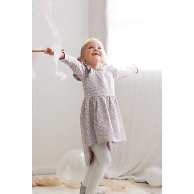 Floria Long sleeve flutter dress