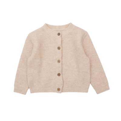 100% Wool Cardigan - Ecru