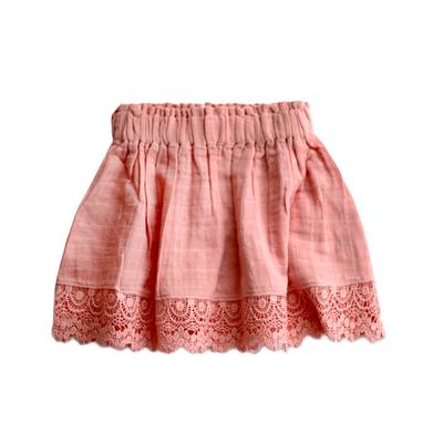 Evie Skirt - Rose Tan with Lace