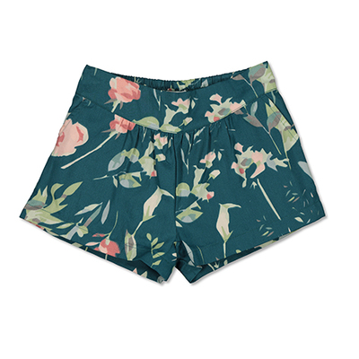 Lyla Shorts - Green Leavings