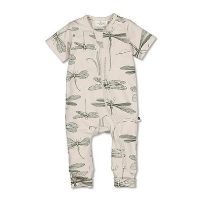Short Sleeve Zip Suit - Dragonflies
