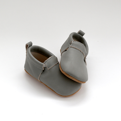 Leather Moccasin - Grey