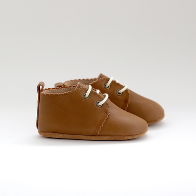 Oxford Leather Shoe - Soft Sole (Caramel)