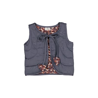 Ink and Flower Fields Quilted Vest